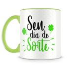 Caneca de Porcelana Seu Dia de Sorte - 325ml - Verde Caneca de Porcelana Seu Dia de Sorte - 325ml - Verde