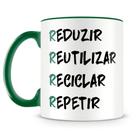 Caneca de Porcelana Sustentabilidade com Estampa Verde Escura - 325ml