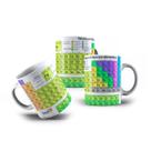 Caneca de Porcelana Tabela Periódica dos Elementos Químicos Caneca de Porcelana Tabela Periódica dos Elementos Químicos