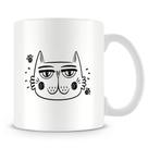 Caneca de Porcelana Trabalho Duro Pelo Meu Gato - 325ml