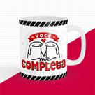 Caneca de Porcelana - Você me completa - dia dos namorados presente