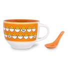 Caneca de sopa Sanrio Gudetama x Nissin Top Ramen 710mL com colher Caneca de sopa Sanrio Gudetama x Nissin Top Ramen 710mL com colher