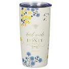 Caneca de viagem Christian Art Gifts 530ml Floral Scripture