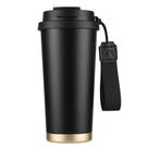 Caneca de viagem de café Funkrin 480 ml com palha e tampa giratória de cerâmica