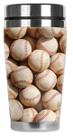 Caneca de viagem Mugzie Old Baseballs 473ml com capa isolada Caneca de viagem Mugzie Old Baseballs 473ml com capa isolada