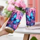 Caneca de viagem Oasisdream Tumbler 600 ml com estampa de borboleta