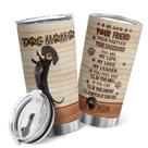 Caneca de viagem Oasisdream Tumbler 600 ml com estampa de cachorro