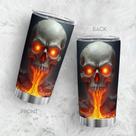 Caneca de viagem Oasisdream Tumbler 600 ml com estampa de caveira