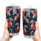 Caneca de viagem Oasisdream Tumbler 600 ml com estampa de dragão