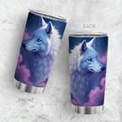 Caneca de viagem Oasisdream Tumbler 600 ml com estampa de lobo