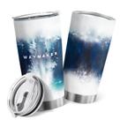 Caneca de viagem Oasisdream Tumbler 600 ml com estampa de montanha