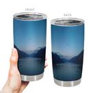 Caneca de viagem Oasisdream Tumbler 600 ml com estampa de montanha