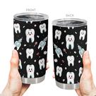Caneca de viagem Oasisdream Tumbler de aço inoxidável 600mL com tampa