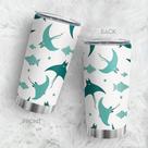 Caneca de viagem Oasisdream Tumbler de aço inoxidável 600mL com tampa