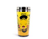 Caneca de viagem Pokémon Pikachu 473ml com tampa de aço inoxidável