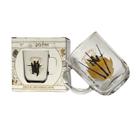 Caneca de Vidro 300ml Personalizada com Elementos do Mundo de Harry Potter