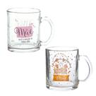 Caneca De Vidro 320ml Frases Dia Das Mães Caixa Presente - Rio de Ouro