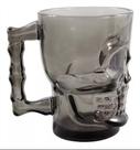 Caneca de Vidro 450ml Chopp Caveira Fume