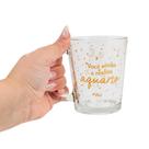 Caneca de vidro - astral aquário Caneca de vidro - astral aquário