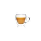 Caneca de Vidro Borossilicato 80ml Parede Dupla Mantem Calor