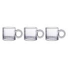 Caneca de Vidro Bubbly 300ml 3 Pecas