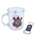 Caneca De Vidro Com Abridor De Garrafas 350ml - Corinthians
