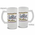 Caneca de Vidro Mãe Jateado