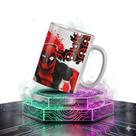 Caneca Deadpool branca de cerâmica 325ml com Estampa Geek Presente Marvel