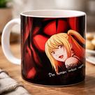 Caneca Death Note Light Near L Misa Ryuk Branco Light E Misa
