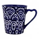 Caneca decorada de porcelana