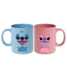 Caneca Decorativa Personalizada Stitch / Angel de Cerâmica -