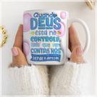 Caneca Deus no Controle - Mensagem Inspiradora em Cerâmica 325ml Caneca Deus no Controle - Mensagem Inspiradora em Cerâmica 325ml