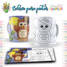 Caneca dia das crianças para pintar 14