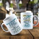 Caneca Dia Dos Avós Dia Do Avô Vovô Deus Promovido a Avô Presente Certo Porcelana- MEGA OFERTA!