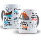 Caneca Dia Dos Namorado Por Você Eu Bebo O Mar De Canudinho