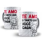 Caneca Dia dos Namorados Flork Engraçada Porcelana Modelo 2