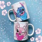 Caneca Dia dos Namorados Stitch e Angel Mod.09