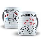 Caneca Divertida Flork Namorados + Chaveiro Presente