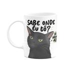 Caneca Divertida Meme Gato - Sabe onde eu tô