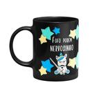 Caneca Divertida Preta - Fofo porém nervosinho! Unicórnio Caneca Divertida Preta - Fofo porém nervosinho! Unicórnio