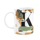 Caneca do Pai - Inicial do nome letra K - Bg-Green