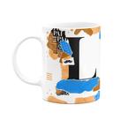 Caneca do Pai - Inicial do nome letra L - Bg-blue