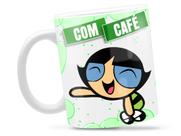Caneca Docinho Com Café Divertida Porcelana Xícara 325ml + Caixa Presente
