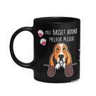 Caneca Dog - Meu Basset Hound, melhor pessoa! - Preta