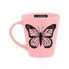 Caneca Drop Rosa - Porcelana - Borboleta
