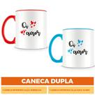 Caneca Dupla Oi Amor - Porcelana de Alta Resistência - 325ml