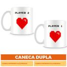 Caneca Dupla para Casais - Modelo 2 - Porcelana de Alta Resistência