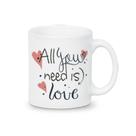 Caneca em Cerâmica Branca All You Need is Love 320ml - Regina