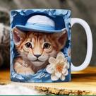 Caneca em ceramica branca leaozinho