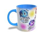 Caneca em cerâmica com interior e alça colorido Divertidamente 325ml